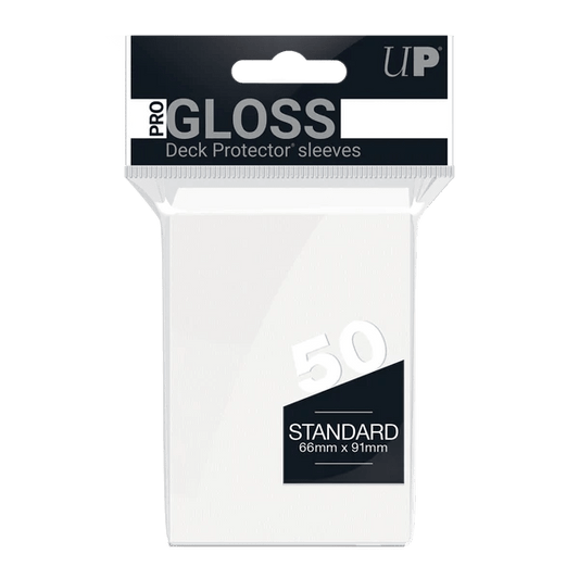 Deck Protector Pack: White Gloss 50ct - #shop_name AllianceTrading Card Accessories