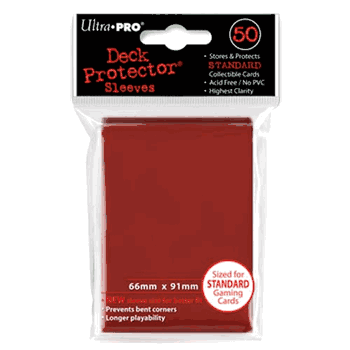 Deck Protector Pack: Red 50ct