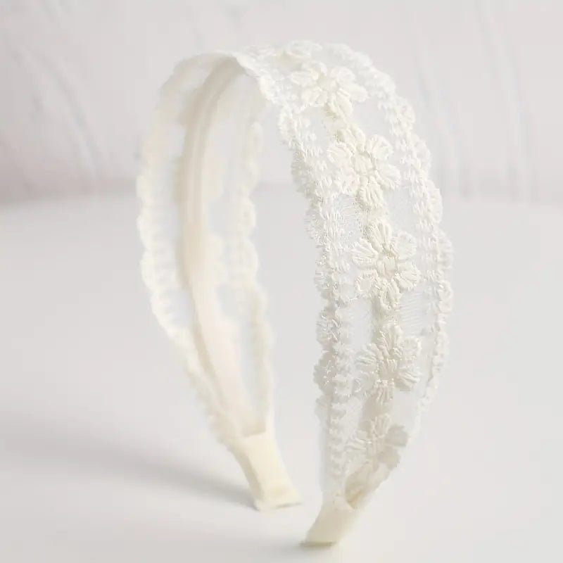 Delicate Embroidered Lace Headband - #shop_name TMHeadbands