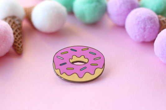 Delicious Donut Emoji – Enamel Lapel Pin for your Life - #shop_name Real SicGifts