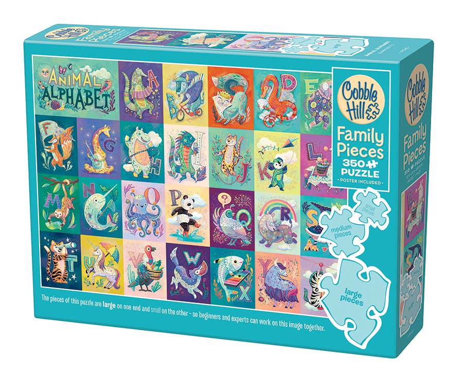 Outset Games and Cobble Hill Puzzles - Animal Alphabet (Family) 350pc puzzle