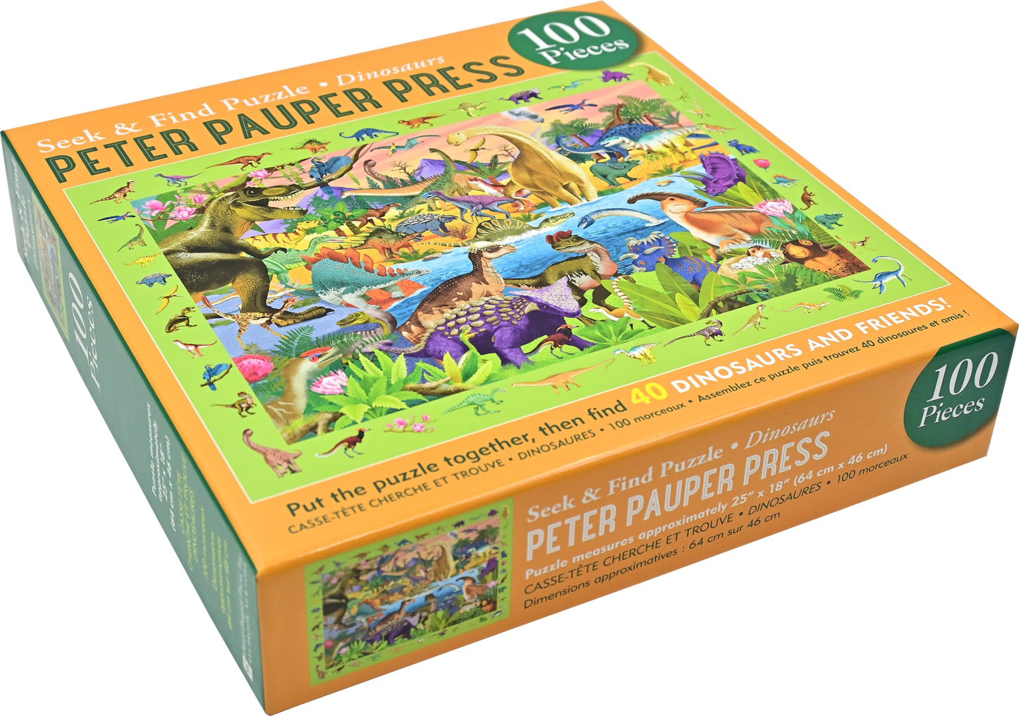 Dinosaurs Seek & Find 100 - Piece Jigsaw Puzzle - #shop_name Peter Pauper PressPuzzles