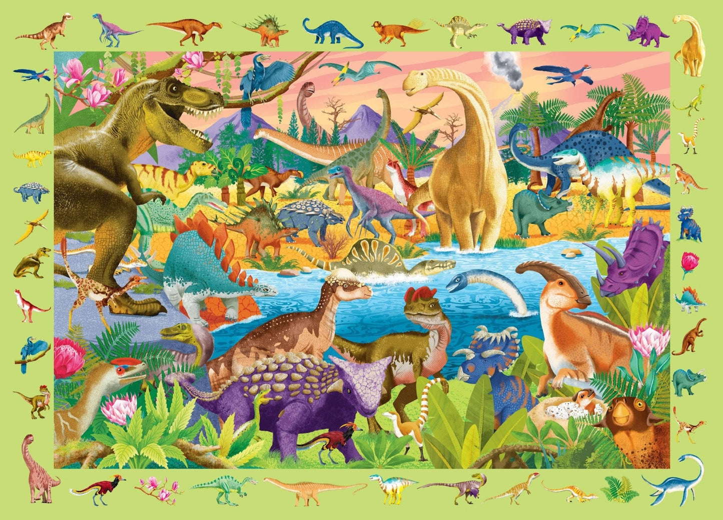 Dinosaurs Seek & Find 100 - Piece Jigsaw Puzzle - #shop_name Peter Pauper PressPuzzles