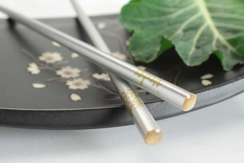 Double Happiness Silver Chopsticks - #shop_name Wholesale ChopsticksGifts