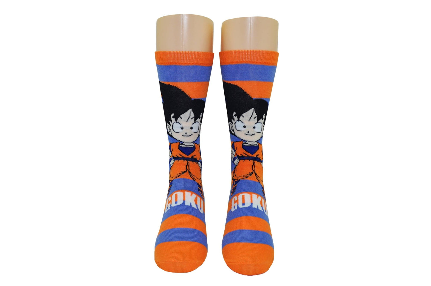 Dragon Ball Z Chibi Goku Stripe Crew Socks - #shop_name Everything LegwearGifts