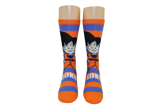 Dragon Ball Z Chibi Goku Stripe Crew Socks - #shop_name Everything LegwearGifts