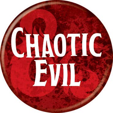 Dungeons & Dragons Chaotic Evil Buttons 1.25" Round - #shop_name Ata BoyButtons