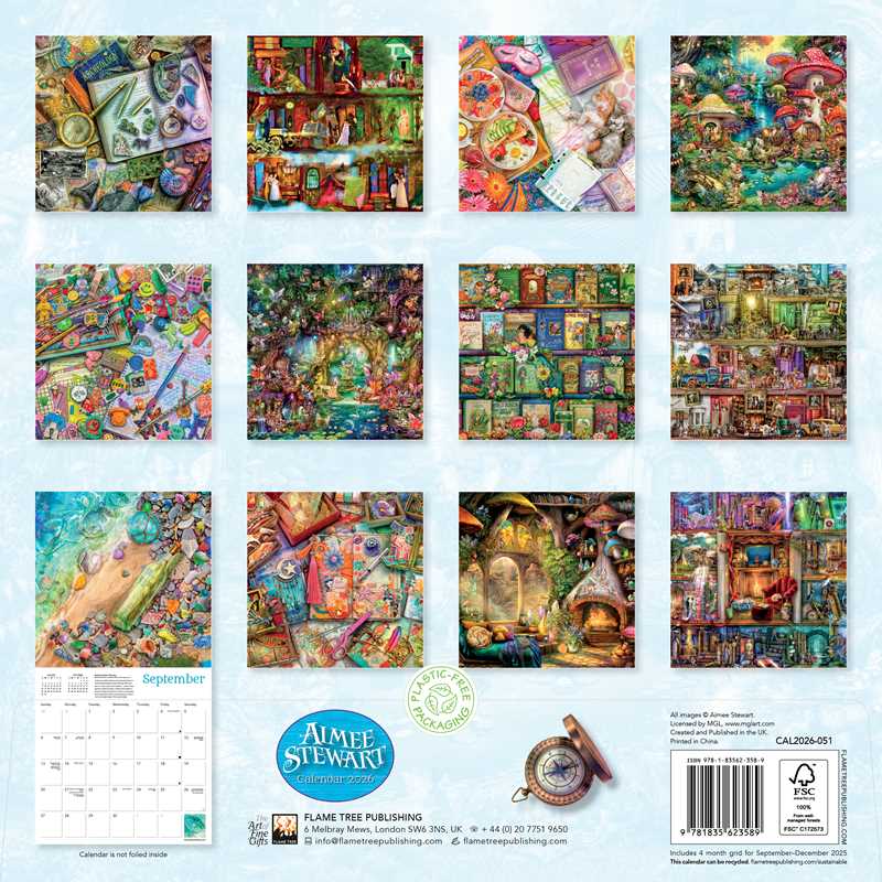 Simon & Schuster - Aimee Stewart Wall Calendar 2026 (Art Calendar) by