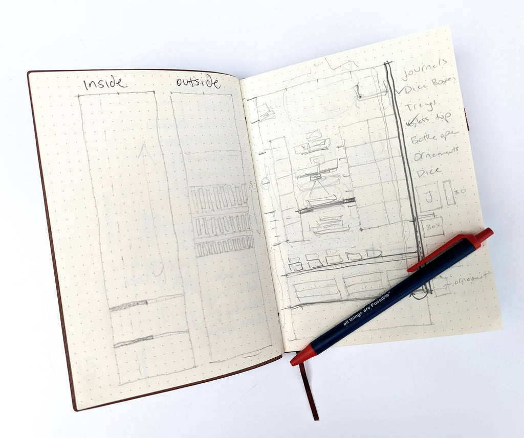 NTSD Gaming and Bookish Goods - Hobbit's Meal Planner - Vegan Leather Mini Dot Journal