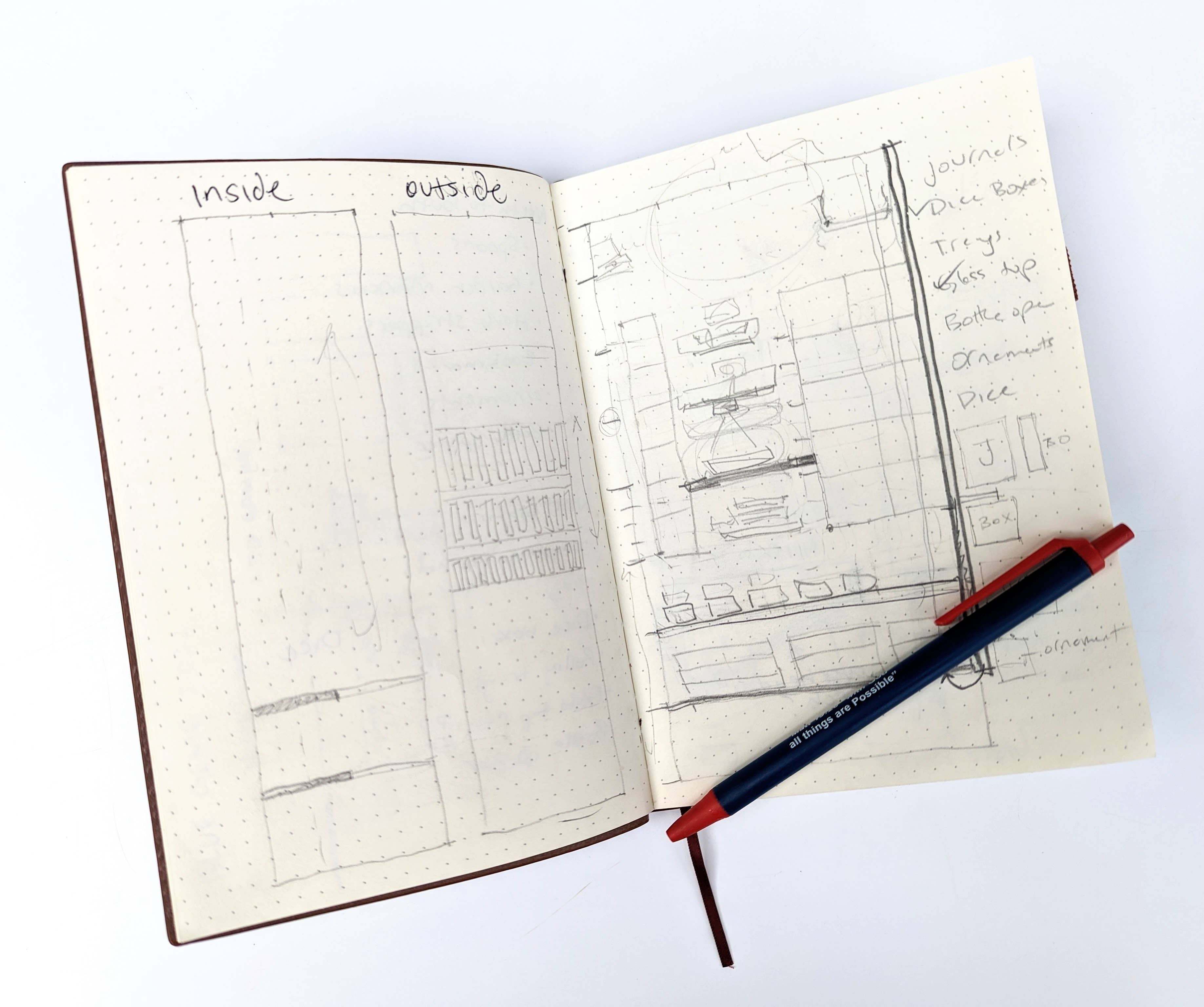 NTSD Gaming and Bookish Goods - Hobbit's Meal Planner - Vegan Leather Mini Dot Journal