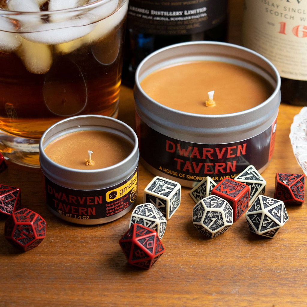 Game Master Dice - Dwarven Tavern Gaming Candle