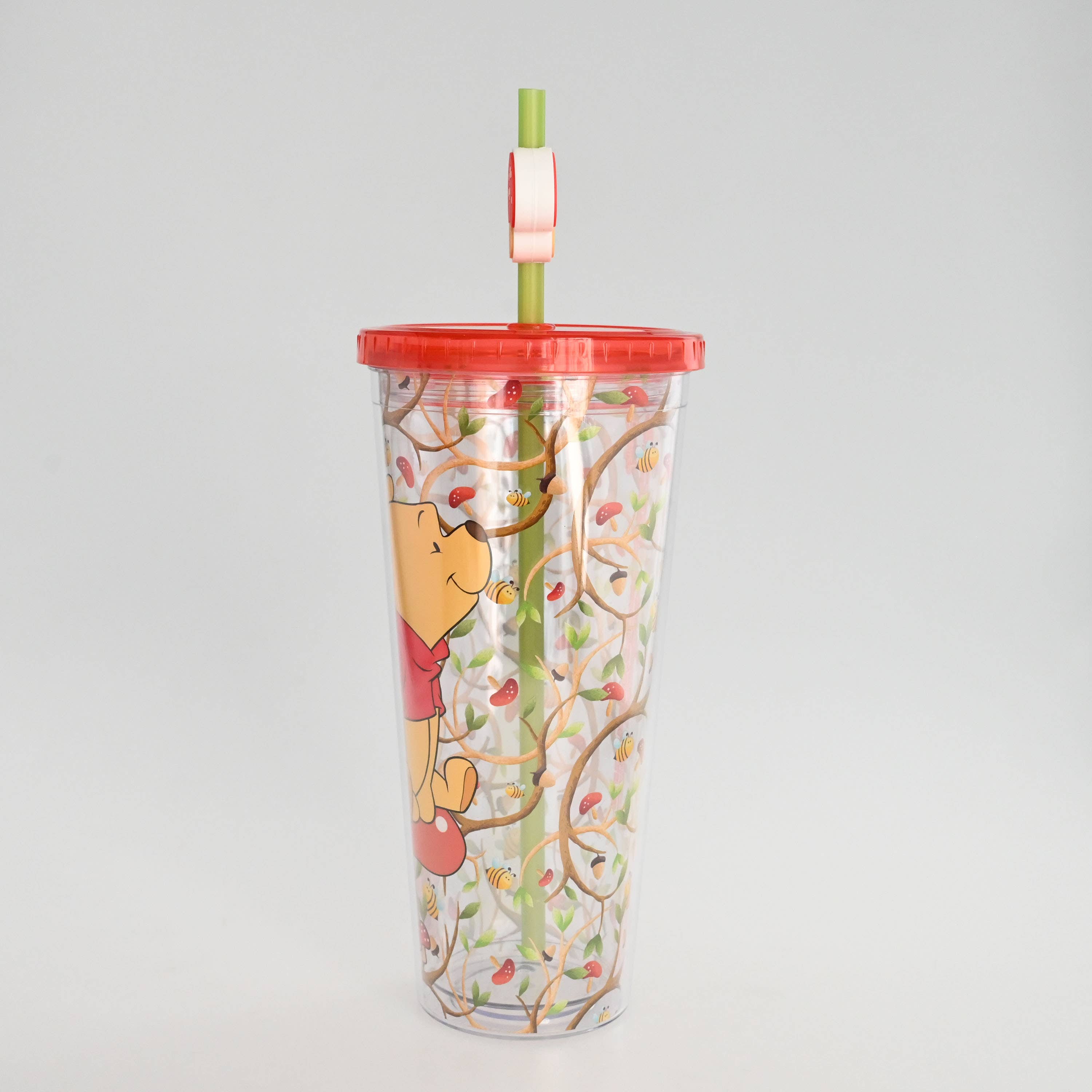 Silver Buffalo - Winnie the Pooh Mushrooms Bees 24oz Plastic Cold Cup with St