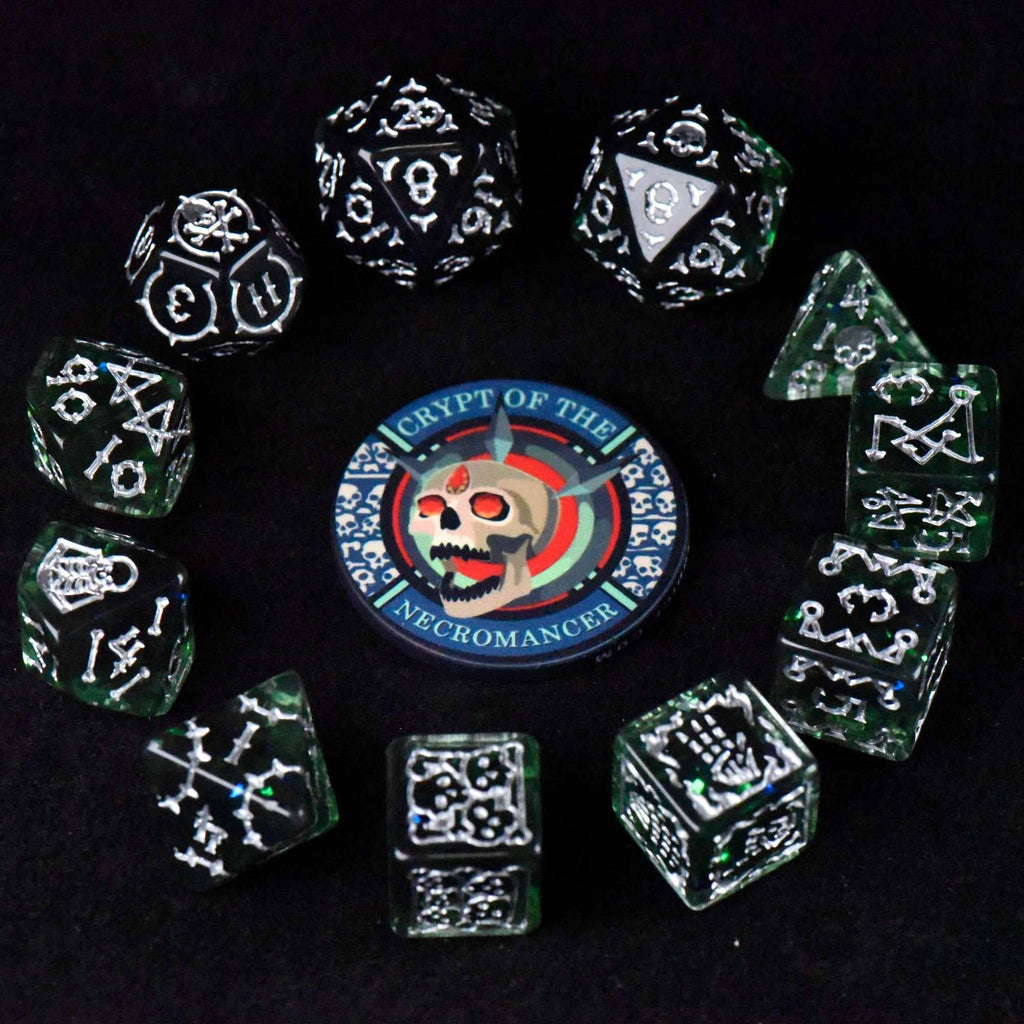 DNDDICE.COM - Crypt of the Necromancer 11 Dice Set