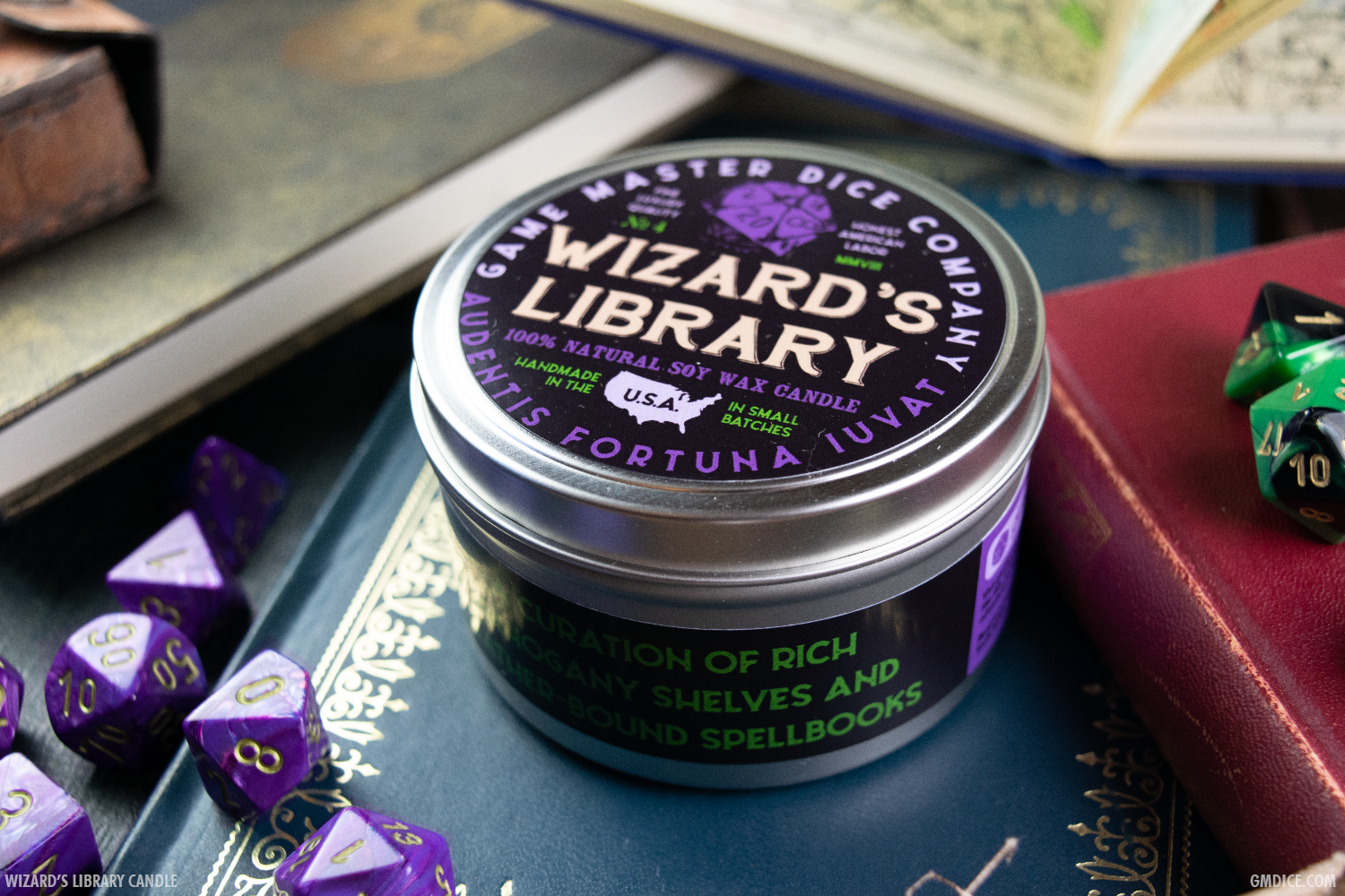 Game Master Dice - Wizard's Library Gaming Candle