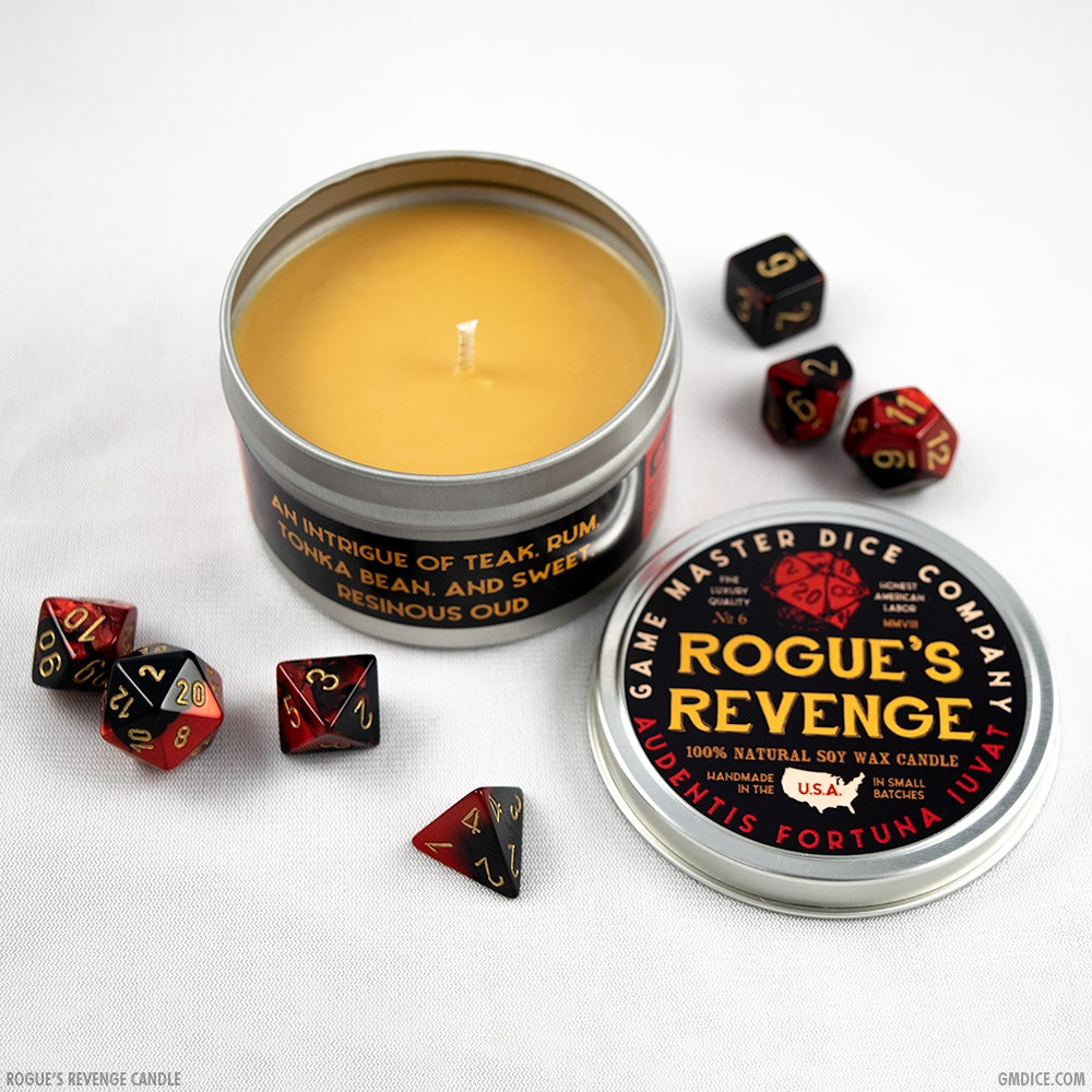 Game Master Dice - Rogue's Revenge Gaming Candle