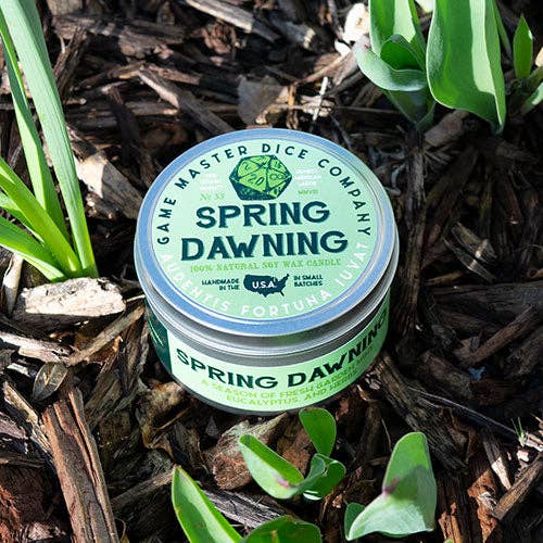 Game Master Dice - Spring Dawning Gaming Candle