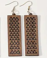 Wooden Dangle Earrings