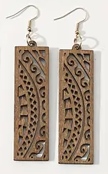 Wooden Dangle Earrings