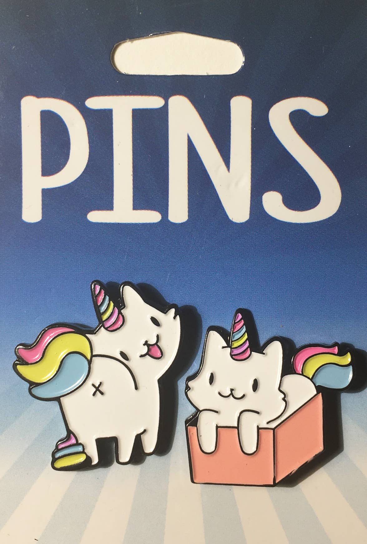 Enamel Pin Unicorn Cat and Rainbow Poop - #shop_name KalanGifts