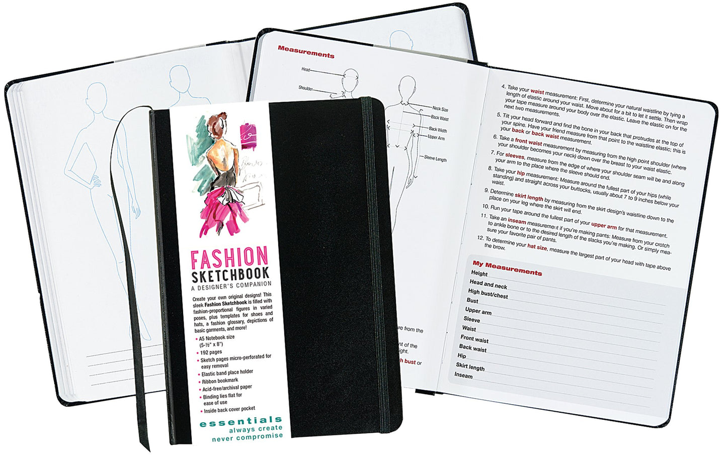 Essentials Fashion Sketchbook - #shop_name Peter Pauper PressStationary