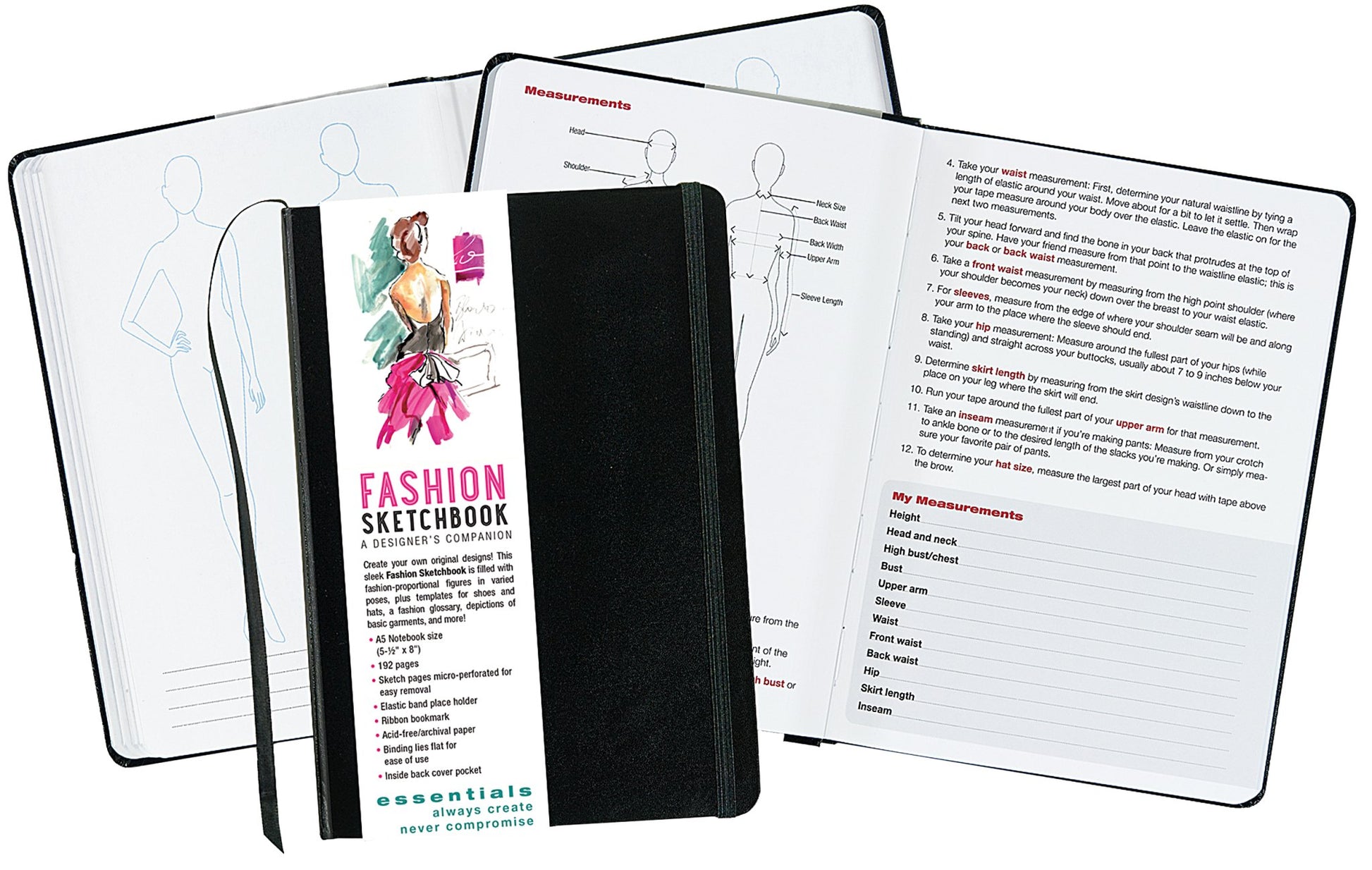 Essentials Fashion Sketchbook - #shop_name Peter Pauper PressStationary