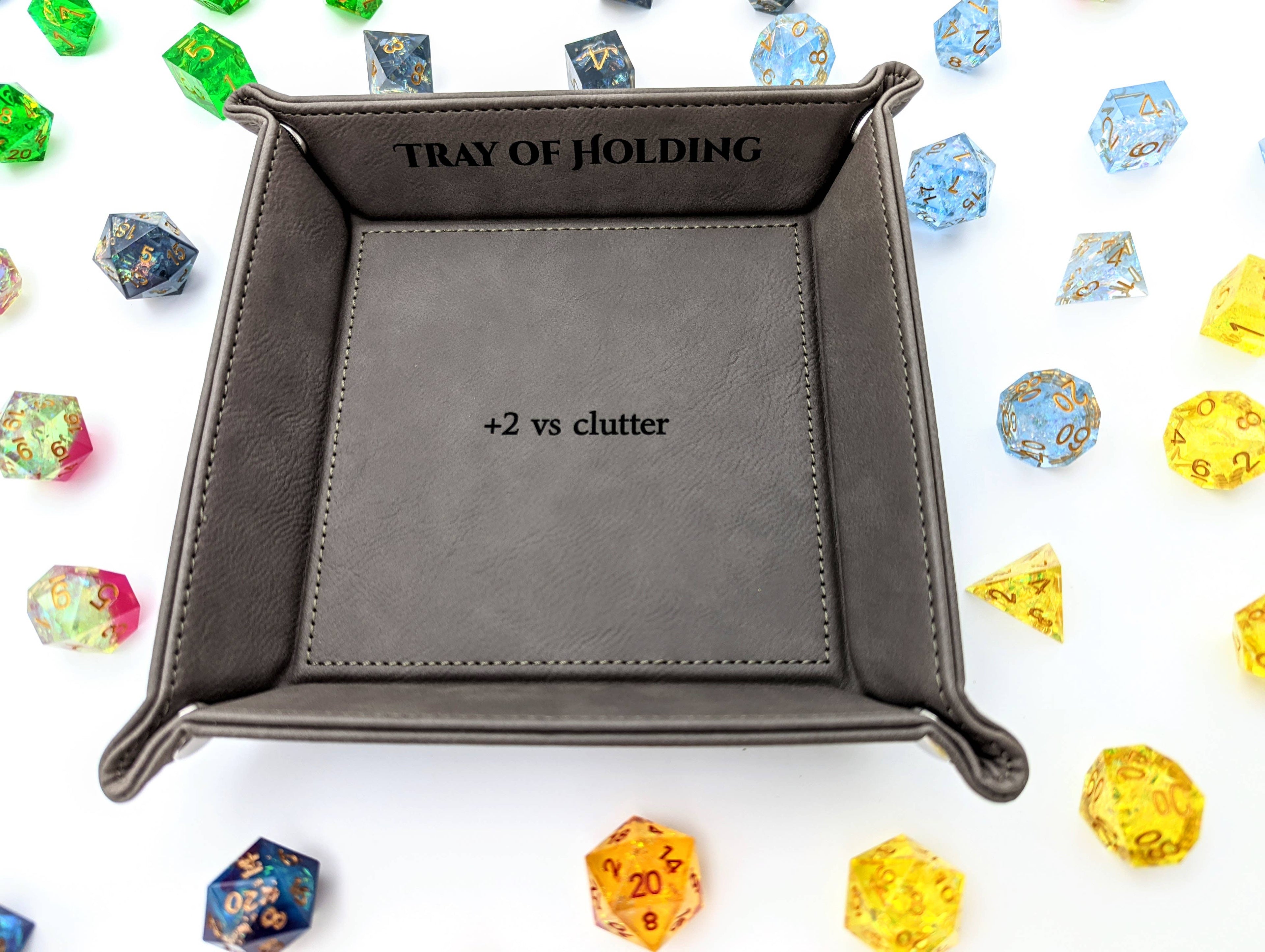 NTSD Gaming and Bookish Goods - Tray of Holding - Vegan Leather Catchall Rolling Tray