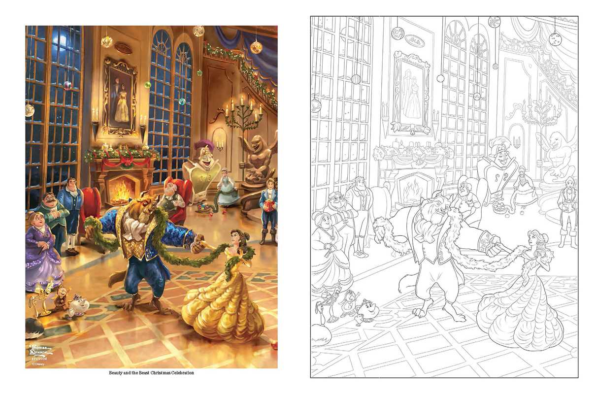 Simon & Schuster - Disney Dreams Collection Thomas Kinkade Studios Celebrations Coloring Book by Thomas Kinkade Studios