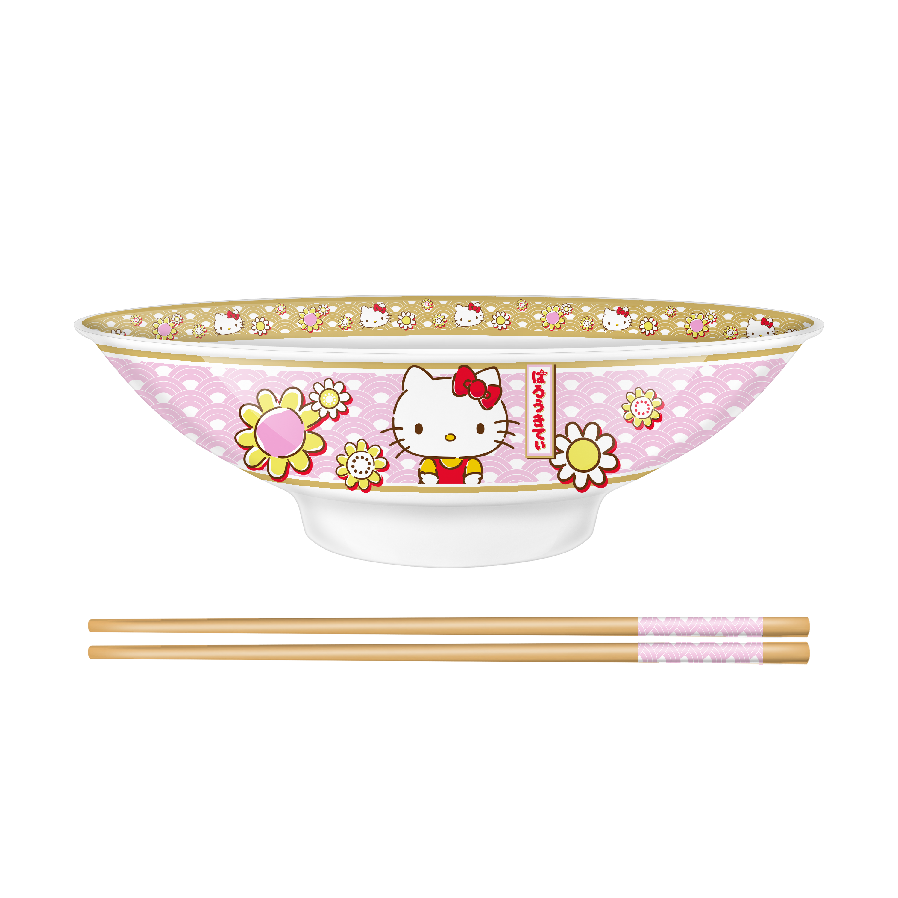 Silver Buffalo - Hello Kitty 30oz Ceramic Ramen Bowl with Chopsticks
