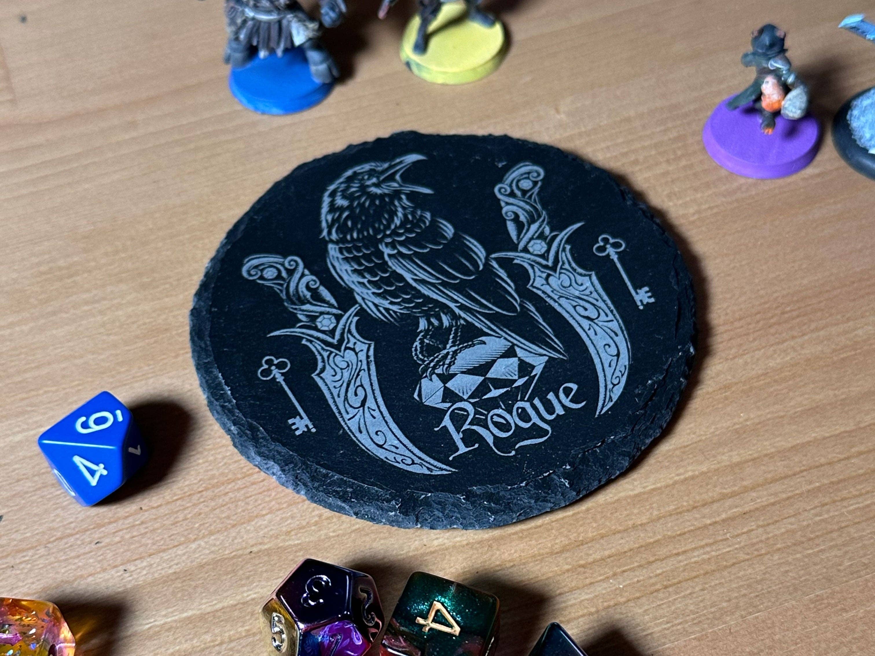 Game Master Dice - D&D Class Slate Coaster