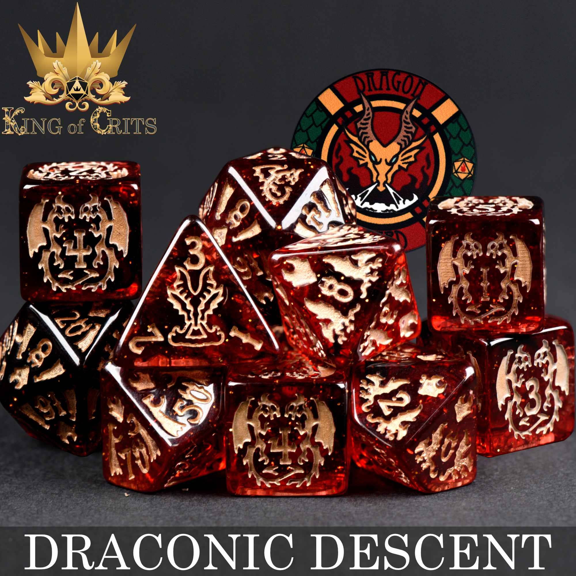 DNDDICE.COM - Draconic Descent - 11 Dice Set
