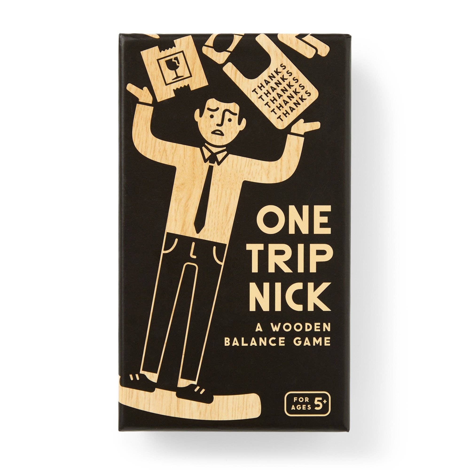 Chronicle Books - Brass Monkey One Trip Nick Wooden Balance Game