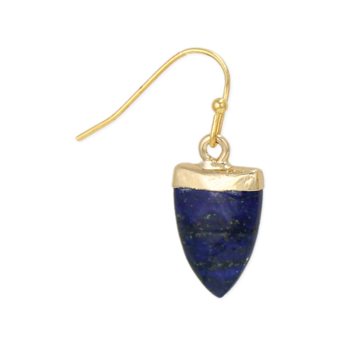 Facet Lapis Arrow Gold Earrings - #shop_name ZADGifts