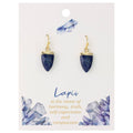 Facet Lapis Arrow Gold Earrings - #shop_name ZADGifts