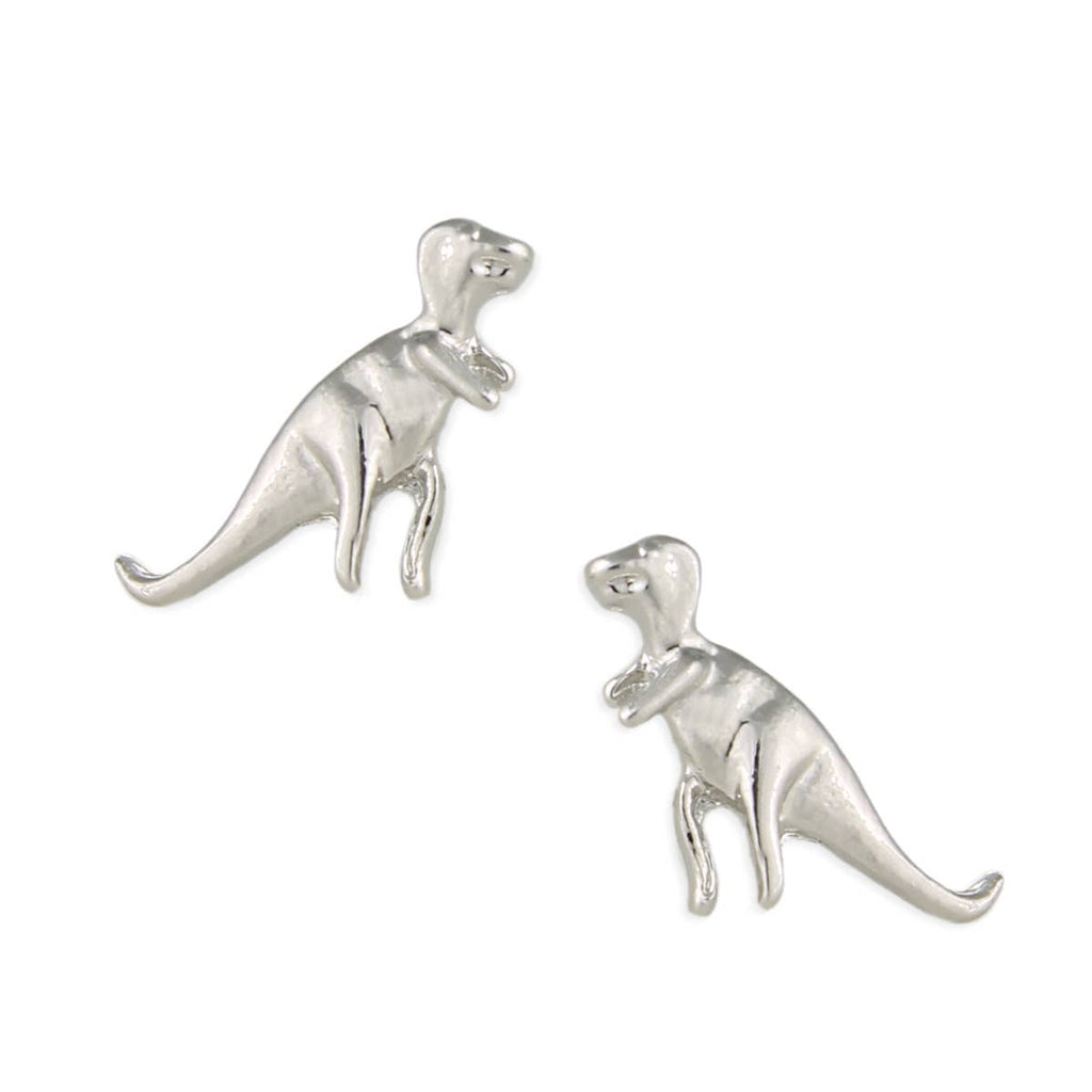 ZAD - Silver Dinosaur Post Earring