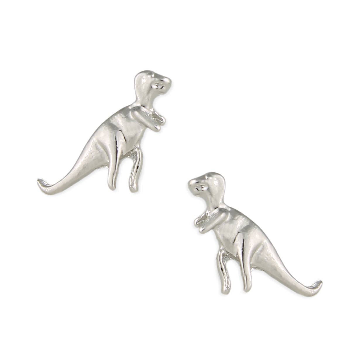 ZAD - Silver Dinosaur Post Earring