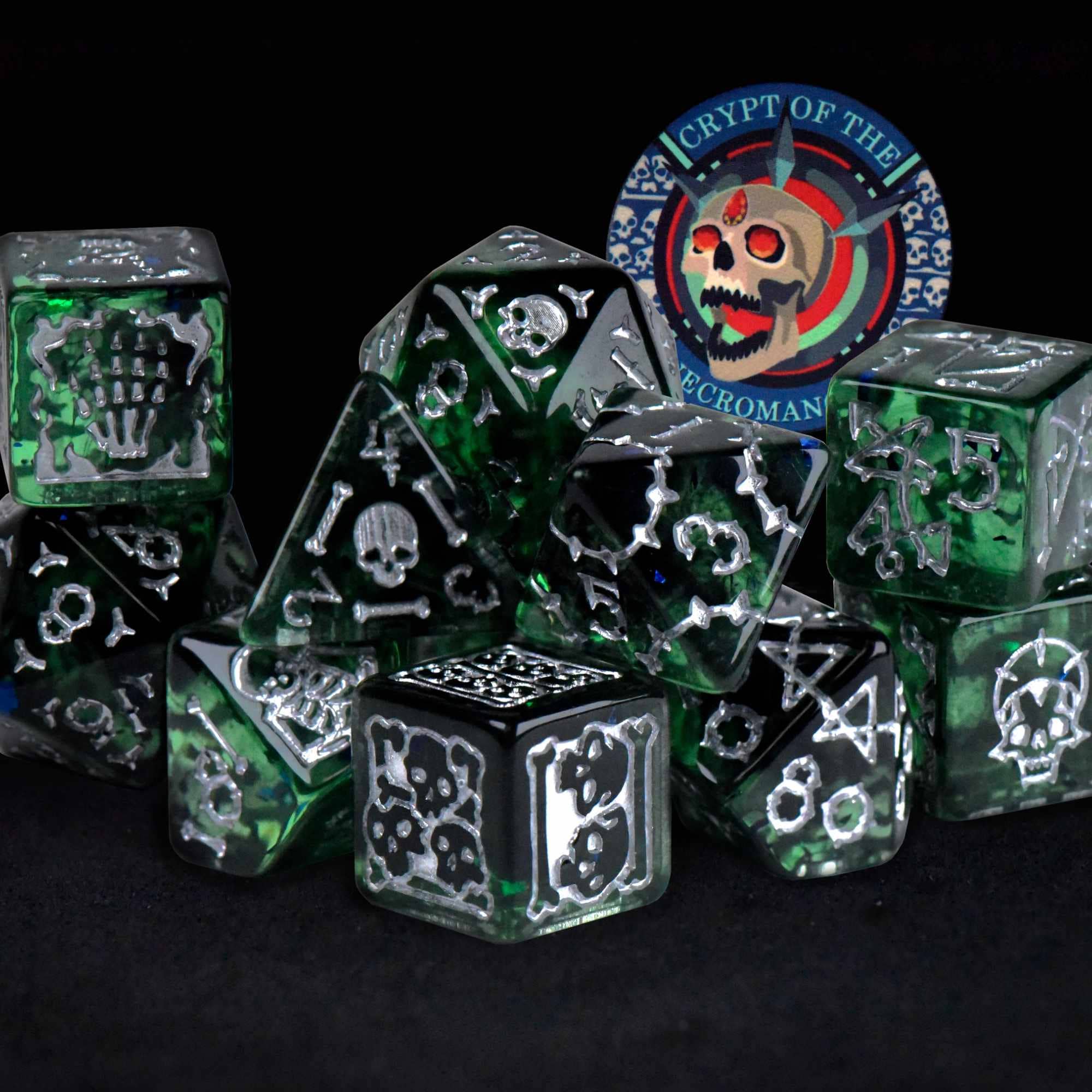 DNDDICE.COM - Crypt of the Necromancer 11 Dice Set