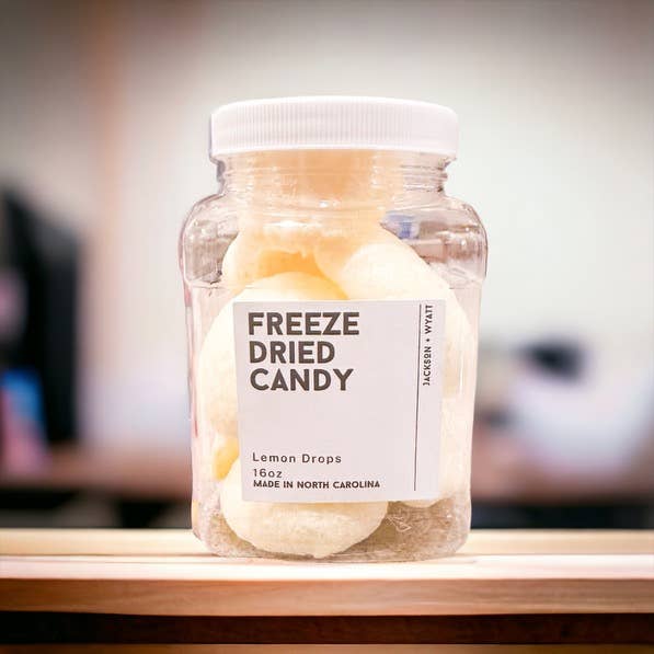 Freeze Dried Lemon Drops - 16oz Tub - Resealable - Candy - #shop_name Jackson + WyattGifts