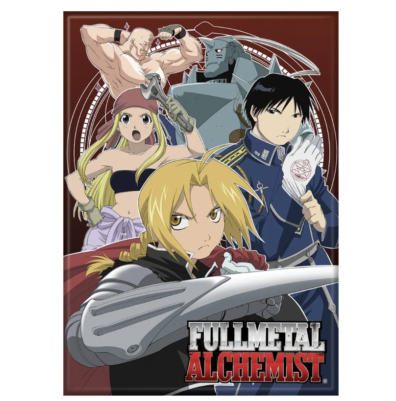 FULLMETAL ALCHEMIST GROUP ON RED MAGNET - #shop_name Ata BoyMagnets
