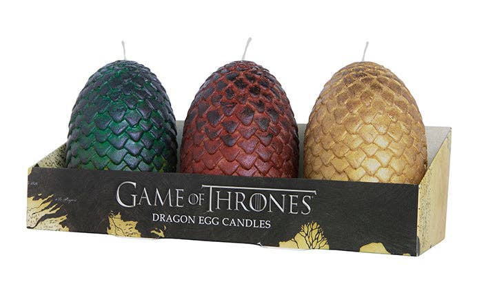 Game of Thrones: Sculpted Dragon Egg Candles (Set of 3) - #shop_name Insight EditionsGifts
