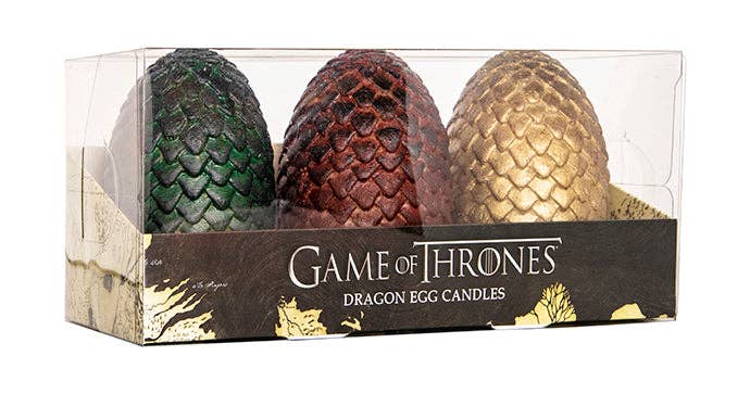 Game of Thrones: Sculpted Dragon Egg Candles (Set of 3) - #shop_name Insight EditionsGifts