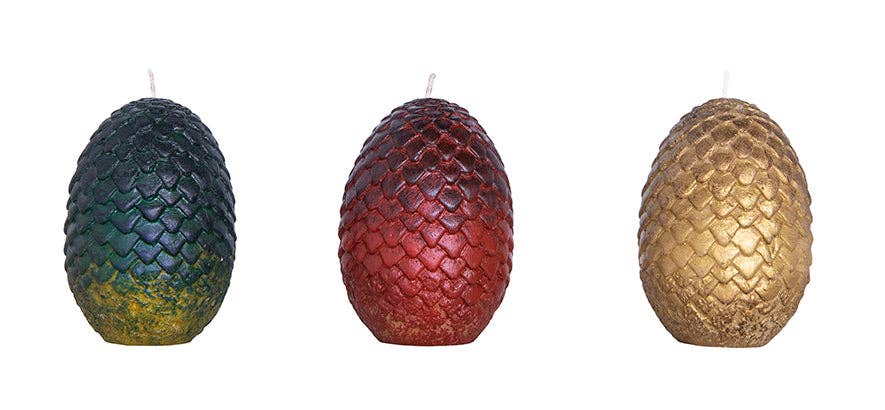 Game of Thrones: Sculpted Dragon Egg Candles (Set of 3) - #shop_name Insight EditionsGifts