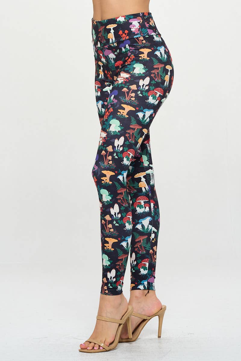 Garden Of Mushroom Print Leggings - #shop_name LA SoulGifts