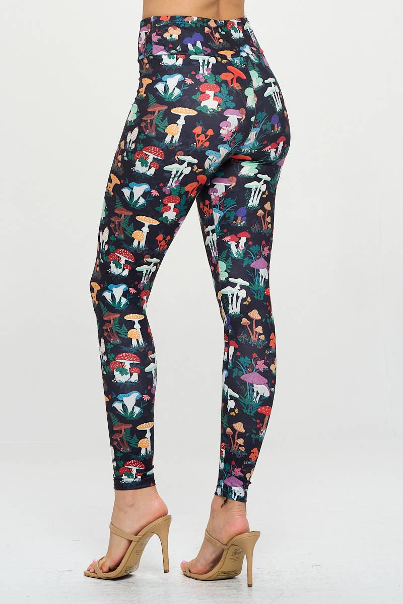 Garden Of Mushroom Print Leggings - #shop_name LA SoulGifts