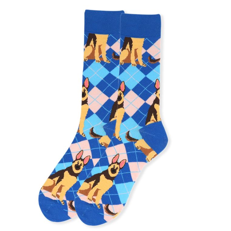 German Shepherd Argyle Socks for Men - #shop_name Selini New YorkSocks