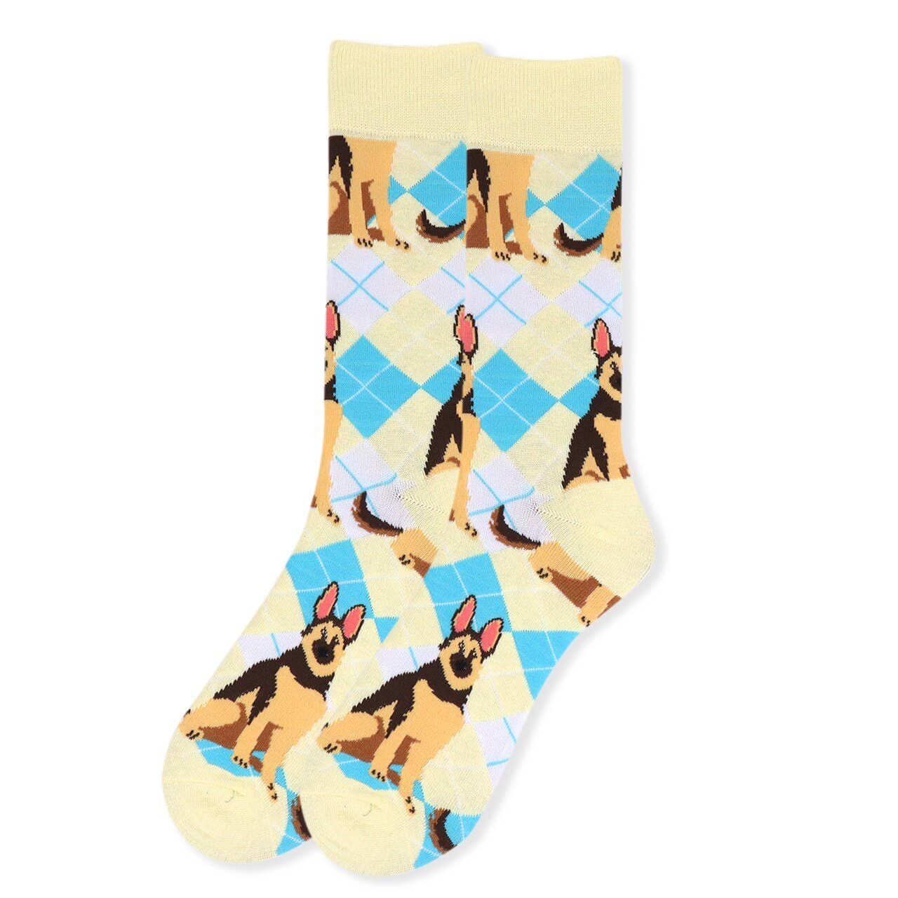 German Shepherd Argyle Socks for Men - #shop_name Selini New YorkSocks