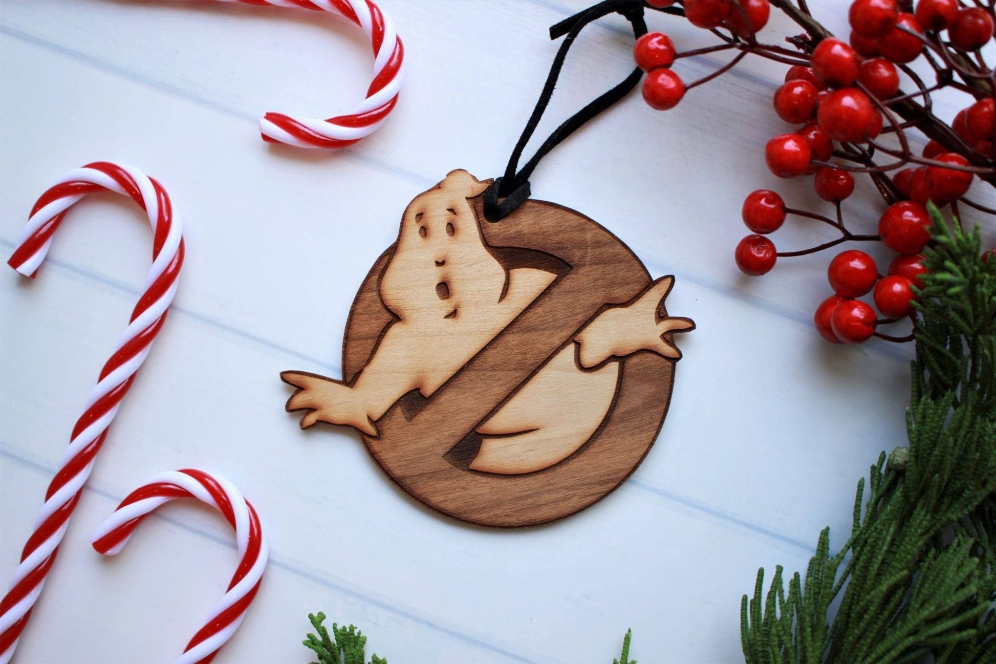 Ghostbusters Wooden Ornament - #shop_name NTSD Gaming and Bookish GoodsOrnaments