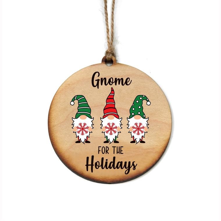 Gnome For The Holidays Christmas Ornaments - #shop_name Driftless StudiosOrnaments