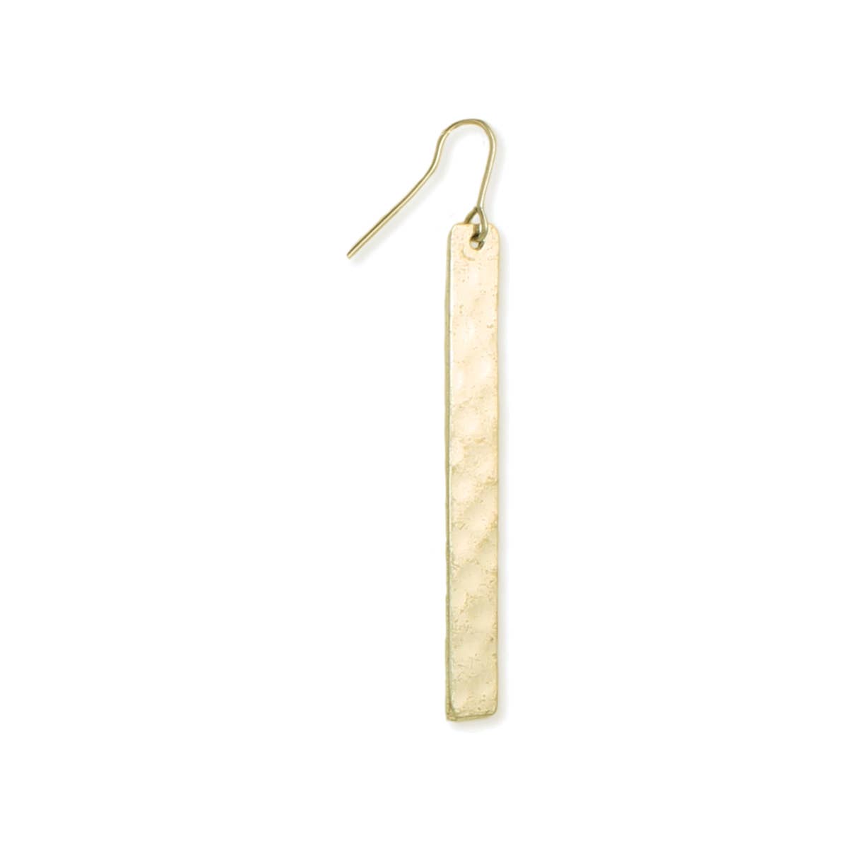 Gold Rush Gold Bar Hammered Earrings - #shop_name ZADGifts