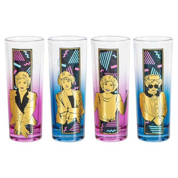 Golden Girls 2 oz. Tall Shooter Glasses - Set of 4 - #shop_name BioworldDrinkware