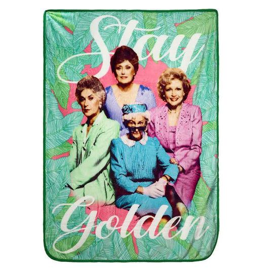 Golden Girls Tropical Fleece Throw Blanket - #shop_name BioworldHome Decor